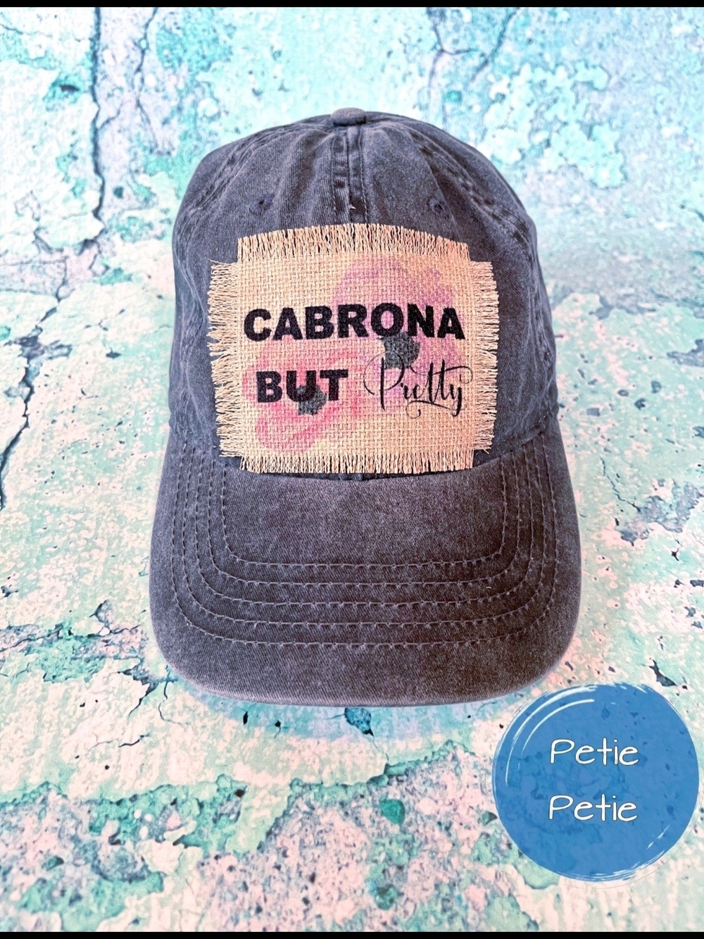Adult 'Cabrona But Pretty' Denim-Style Cap